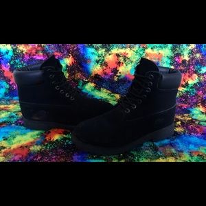 Timberland Winter Boots Black Suede Wmns 9.5 Shoes